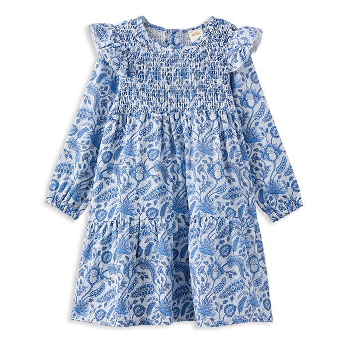 Milky Paisley Tiered Dress